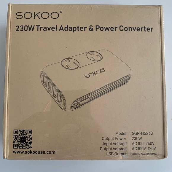 Sokoo 230 watt travel adapter & power converter - Picture 1 of 2